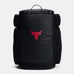 COPY - New Under Armour Project Rock Duffle Backpack Bag Black Red 2023 UA Gym …